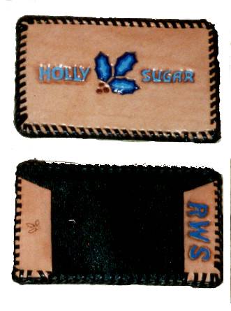 Holly Sugar RWS Note pad holder front & back